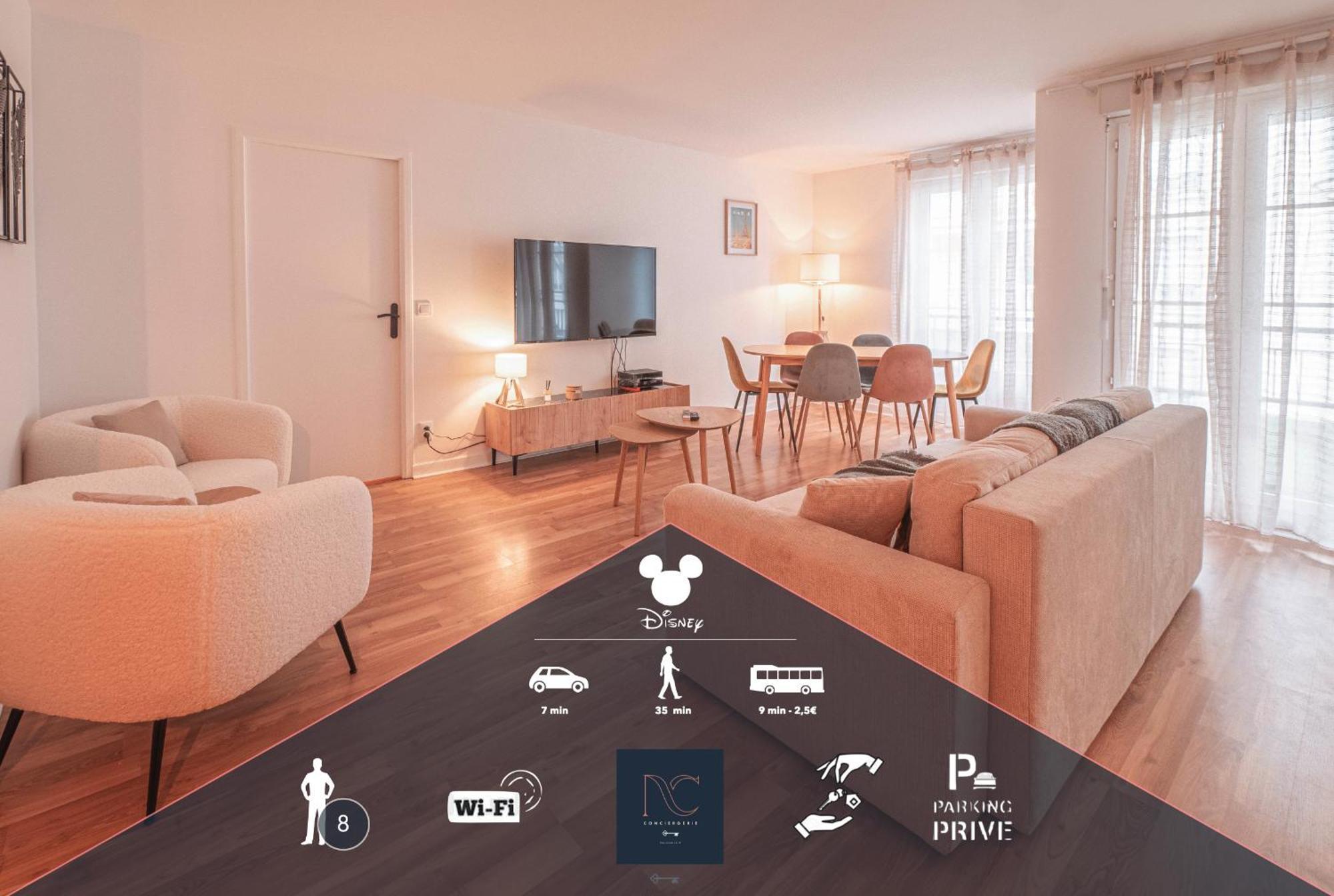*Disneyland-Paris* 8Pers, Wifi, 2 Parkings Serris Exteriör bild
